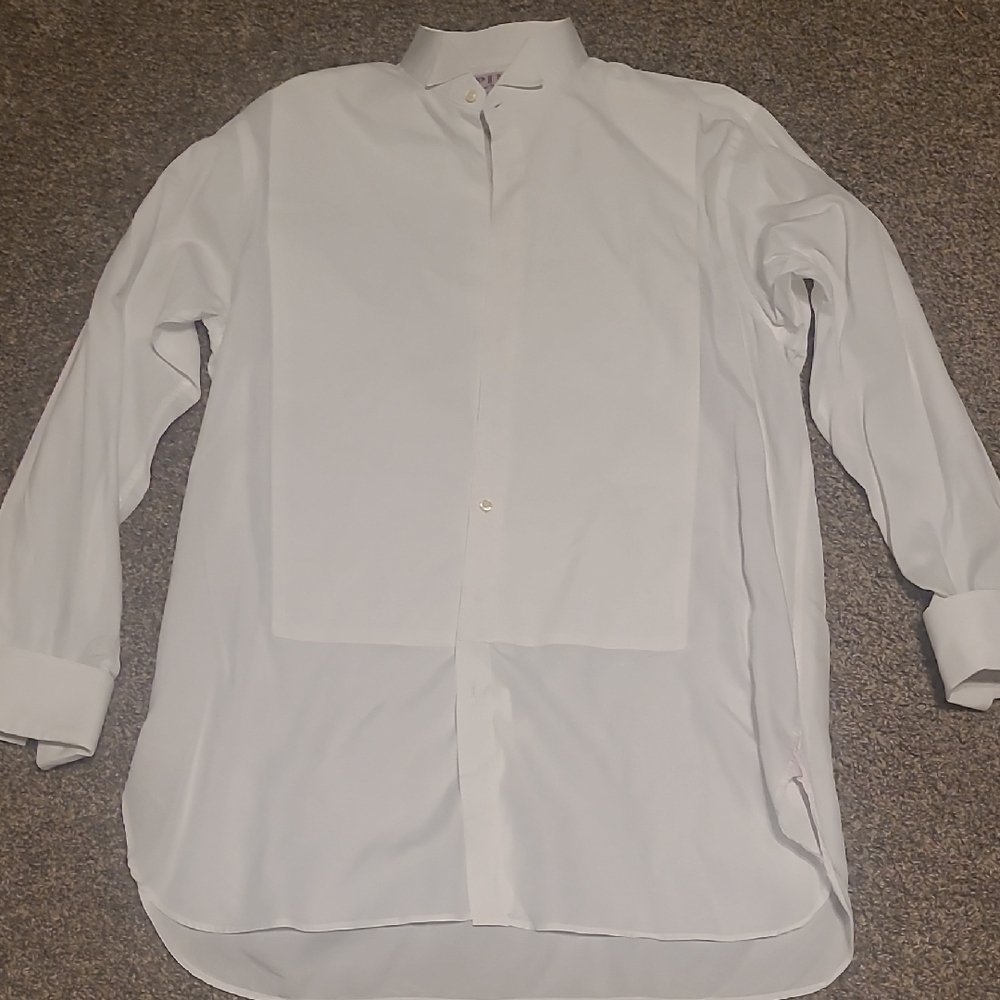 Thomas Pink Elegant White Dress Shirt Tuxedo Suit Prom